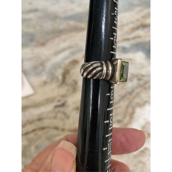 .925 Peridot Stone Sterling Silver Ring #august birthstone - Picture 6 of 7